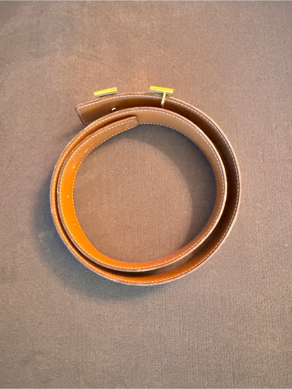 Hermès Reversible H Belt Size 72 Gold Buckle Box Calf Leather 2011 - Picture 4 of 8